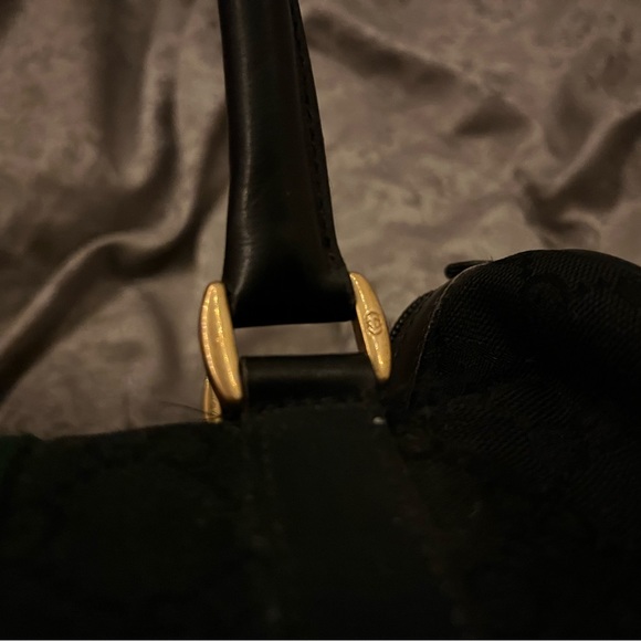 GUCCI Boston black monogram fabric canvas bag - Picture 4 of 5